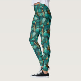Leggings Amaryllis Fantaisie de maternité sarcelle pour la