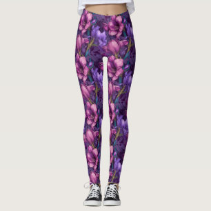 Leggings Amaryllis Maid de Fitness Mode Violet Inspiré