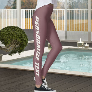 Leggings Amateur de chat mignon neutre en bois de rose sur