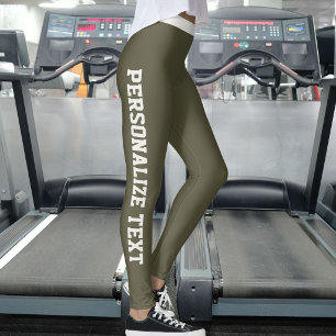 Leggings Amateur de chat personnalisé Dark Olive chaud neut