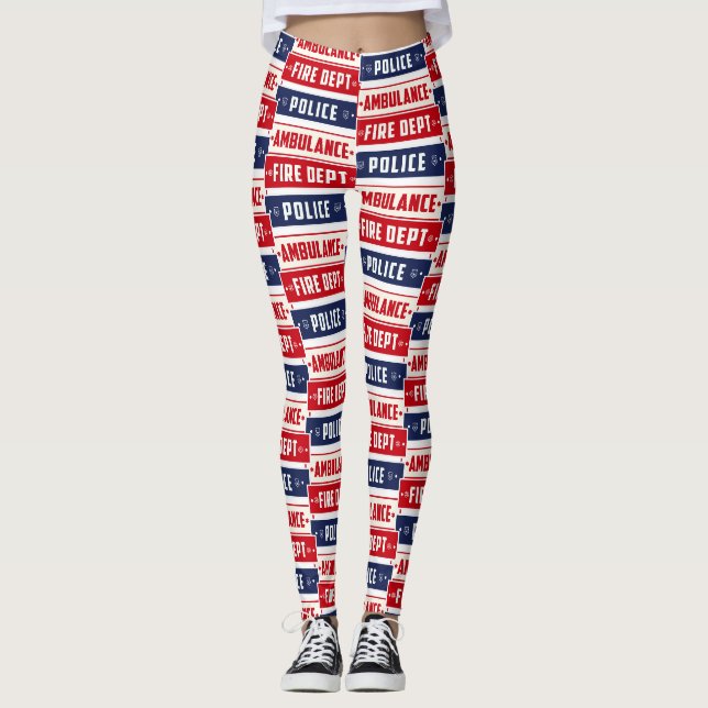 Leggings Ambulance de police des incendies Thunder_Cove (Devant)