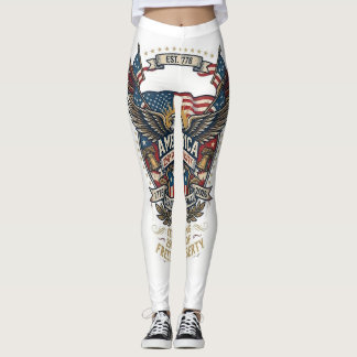 Leggings America 250th Anniversary Patriotic 1776 Freedom