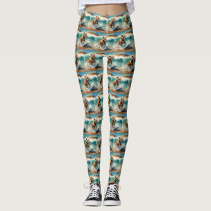 Leggings American Staffordshire Beach Surf Peinture