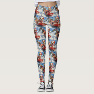 Leggings American Staffordshire en traîneau de Noël
