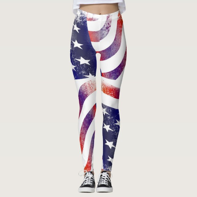 Leggings amerikanischer Flagge USA Amerika (Vorderseite)