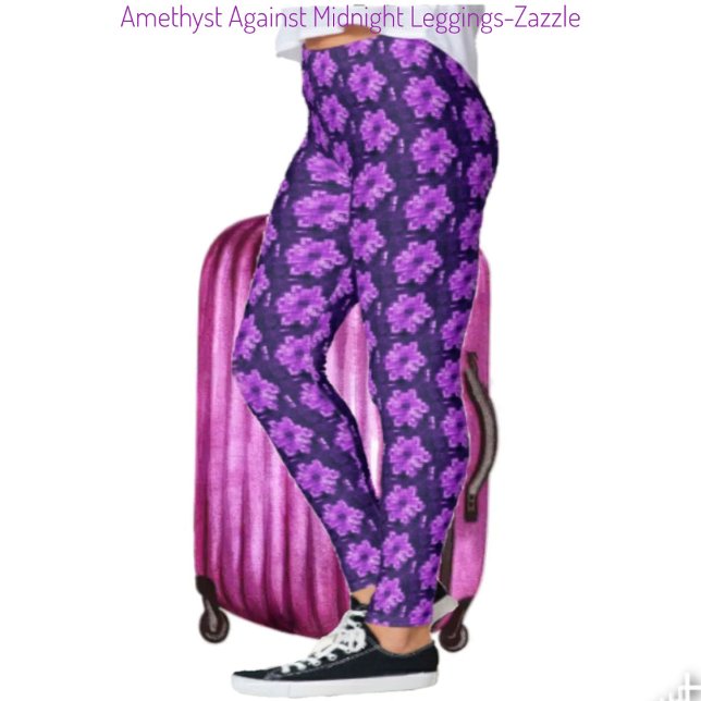 Leggings Améthyste contre minuit (Créateur téléchargé)