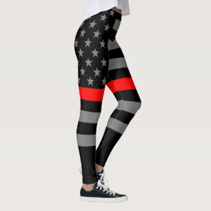 Leggings Amincissez la ligne rouge mode graphique de