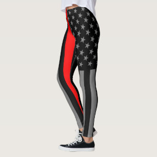 Leggings Amincissez la ligne rouge mode graphique de