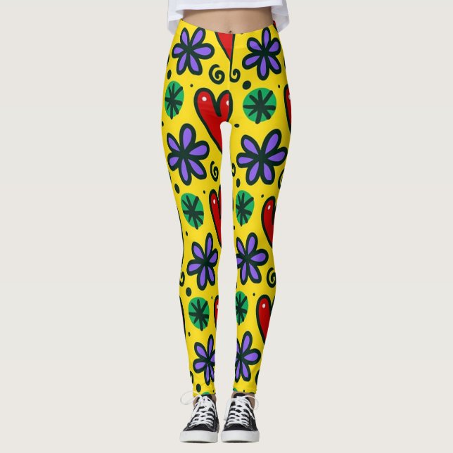 Leggings Amour du printemps (Devant)