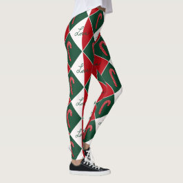 Leggings Amour et Canne de Bonbon