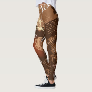 Leggings Amour II de café