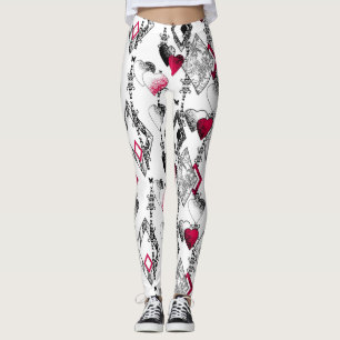 Leggings Amour, résille, patchwork