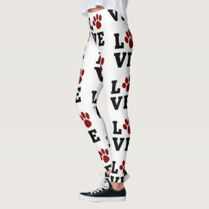 Leggings Amoureux des animaux Empreinte de patte d'amour Am