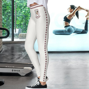 Leggings Amoureux des animaux personnalisé Motif en bois de