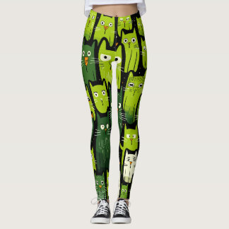 Leggings Amoureux des chats Delight - Cute and Funny Doodle