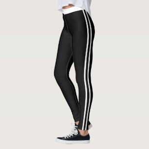 Leggings Amoureux des chats Maman de compagnie blanche noir