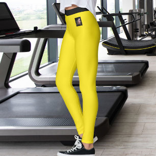 Leggings Amoureux des chats Maman de compagnie Jaune flambo