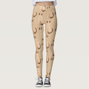 Leggings Amoureux des chats siamois Kitty de Sasha semblant
