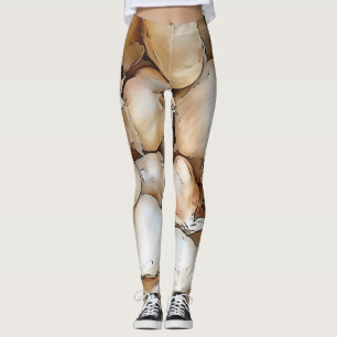 Leggings Ampoules d'ail Artiste Noir Outline Art