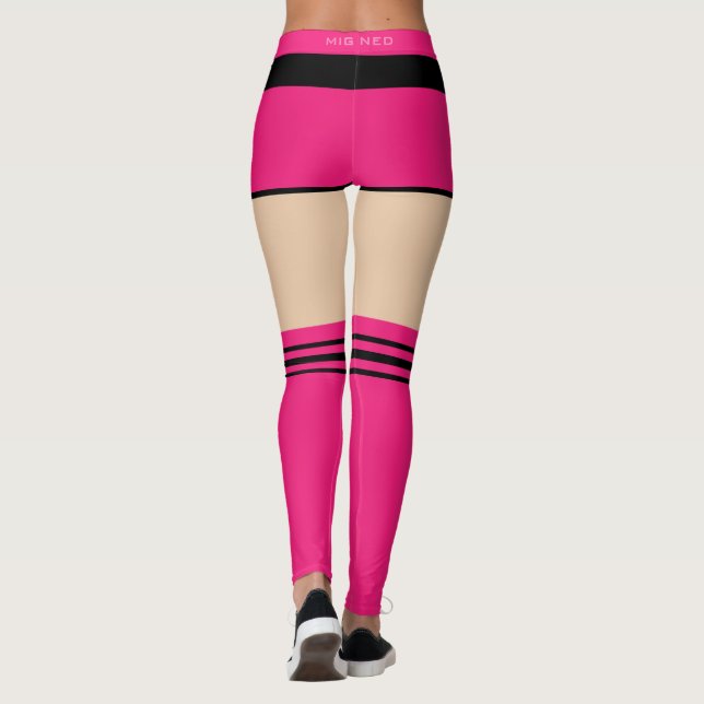 Leggings amusants avec des shorts et des chaussett (Dos)