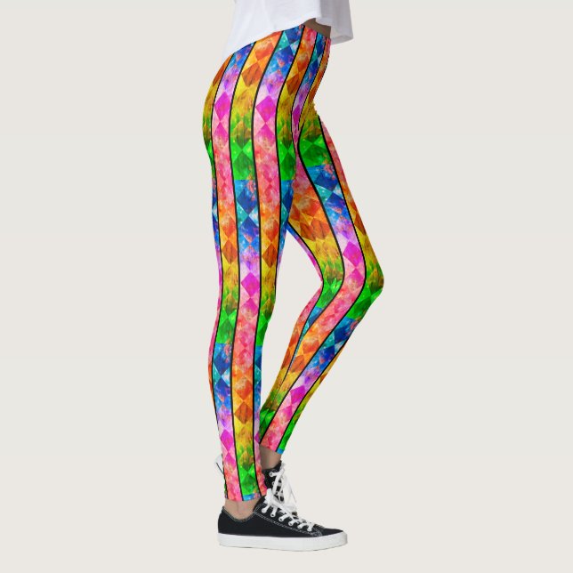 Leggings [Amusez-vous avec des rayures] Motif #5b Arlequin  (Droite)