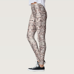 Leggings Anaconda Snakeskin Brown