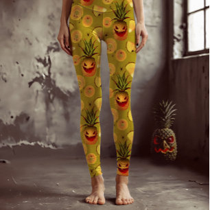 Leggings Ananas d'Halloween sculpté