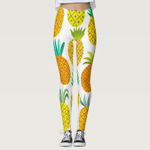 Leggings Ananas Isolé : Motif Vintage sans joint.