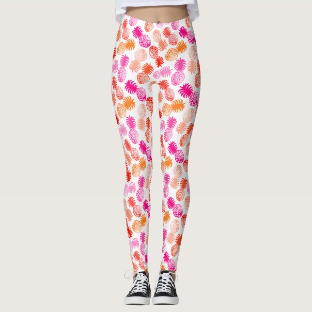 Leggings Ananas tropical de Momona Hawaiian (Devant)