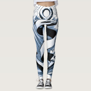 Leggings Ancre bleue marine