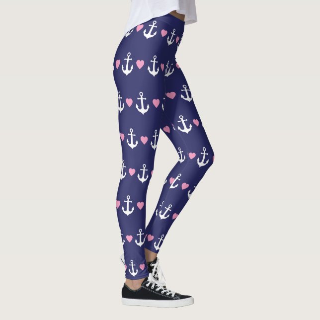 Leggings Ancres bleus de la Marine (Droite)