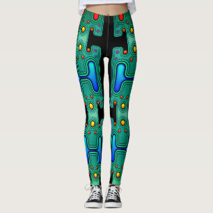 Leggings Android Robot Mécanique Coloré Futuriste