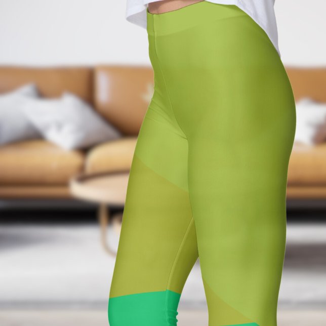 Leggings Angles verts chic (Chic Green Angles Leggings)