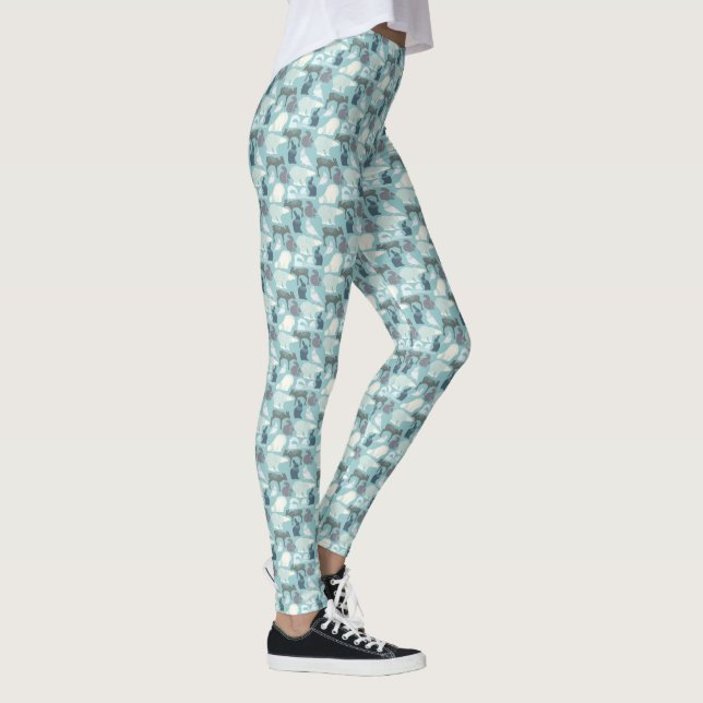 Leggings Animal forestier Lapin renard ours ours Oiseau écu (Droite)