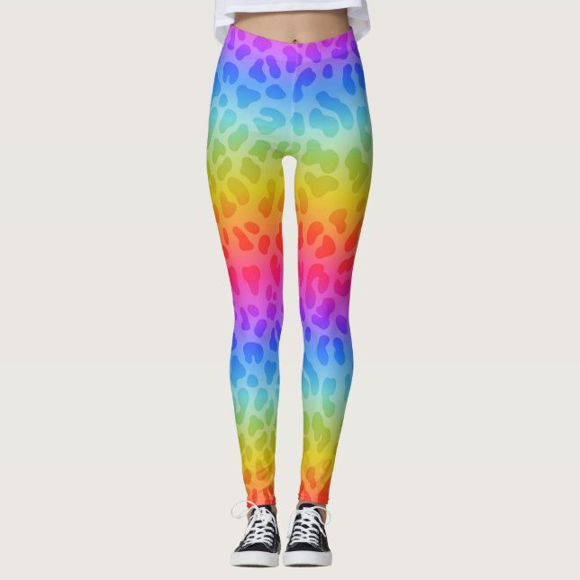 Leggings animaliers arc-en-ciel (Devant)