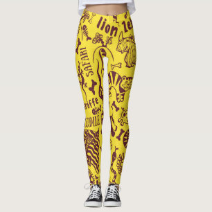 Leggings Animaux africains : Motif culturel sans peau.