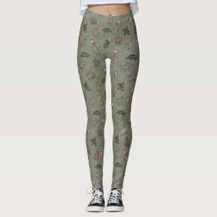 Leggings Animaux de Safari (Éléphant, Girafe, Croc & Rhinoc