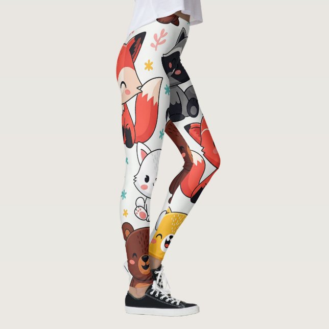 Leggings Animaux des bois sans soudure (Droite)