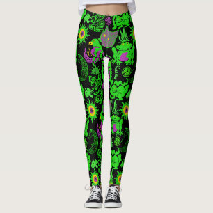 Leggings Animaux psychédéliques motif Black BG