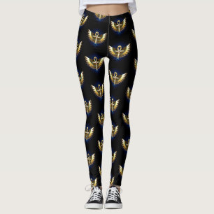 Leggings Ankh or avec ailes