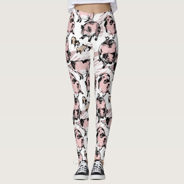 Leggings Année chinoise du porc 2019 Dessin original Légend (Devant)