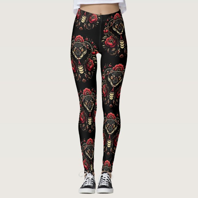 Leggings Année du serpent 2025 : Sagesse, transformation (Devant)