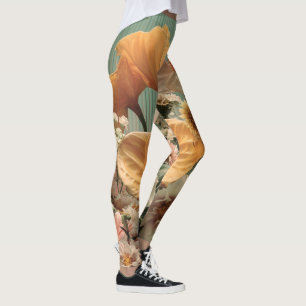 Leggings Anthurium et composition florale tropicale