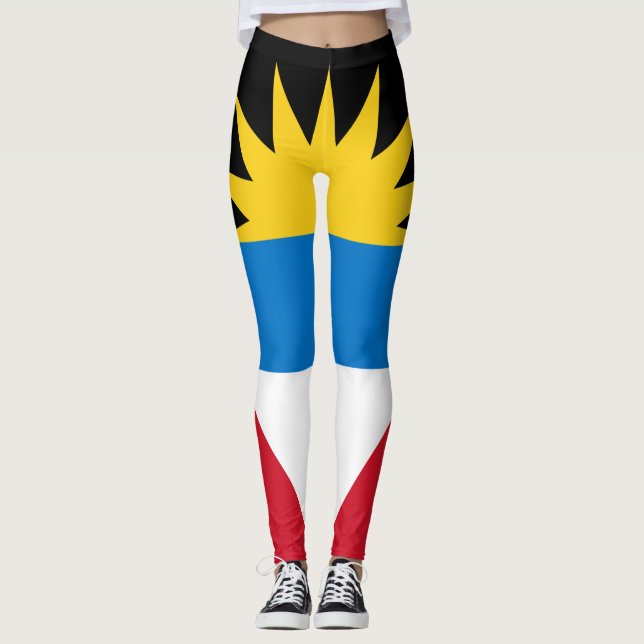 Leggings Antigua Drapeau Antiguan Barbuda Carnaval des Cara (Devant)