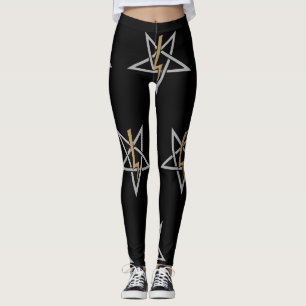Leggings Anton LaVey Sigil {Gold}