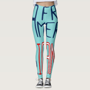 Leggings Aqua Rouge Blanc Bleu Noir Femme Africaine América