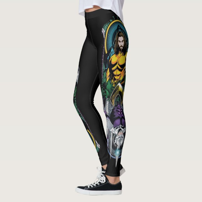 Leggings Aquaman | Orin et panneau réversible de Nouveau (Gauche)