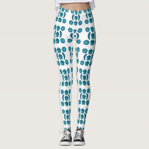 Leggings Aquamarine Gemstone Art Sky Blue