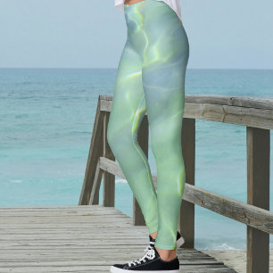 Leggings Aquamarine Tropical Water Chic