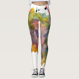 Leggings Aquarelle Abstraite colorée et tendance